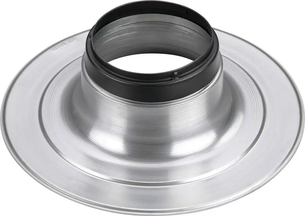 Aluminiumscheibe mit konischem Anschluss, geeignet für Abgasinstallationen. Hersteller: Bosch. O-Ring zur Abdichtung am oberen Rand sichtbar.